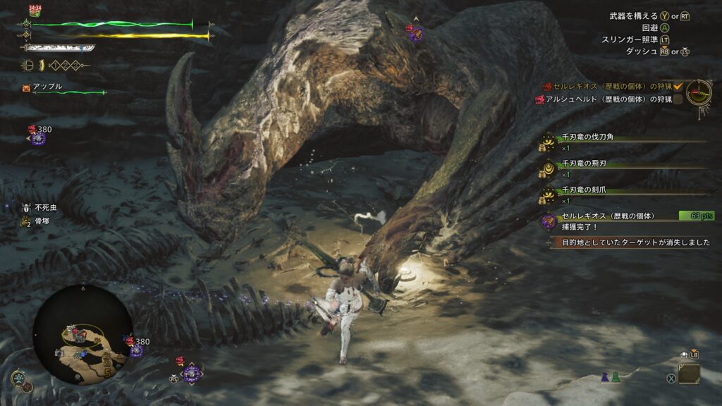 寝床で捕獲してセルレギオスは完了