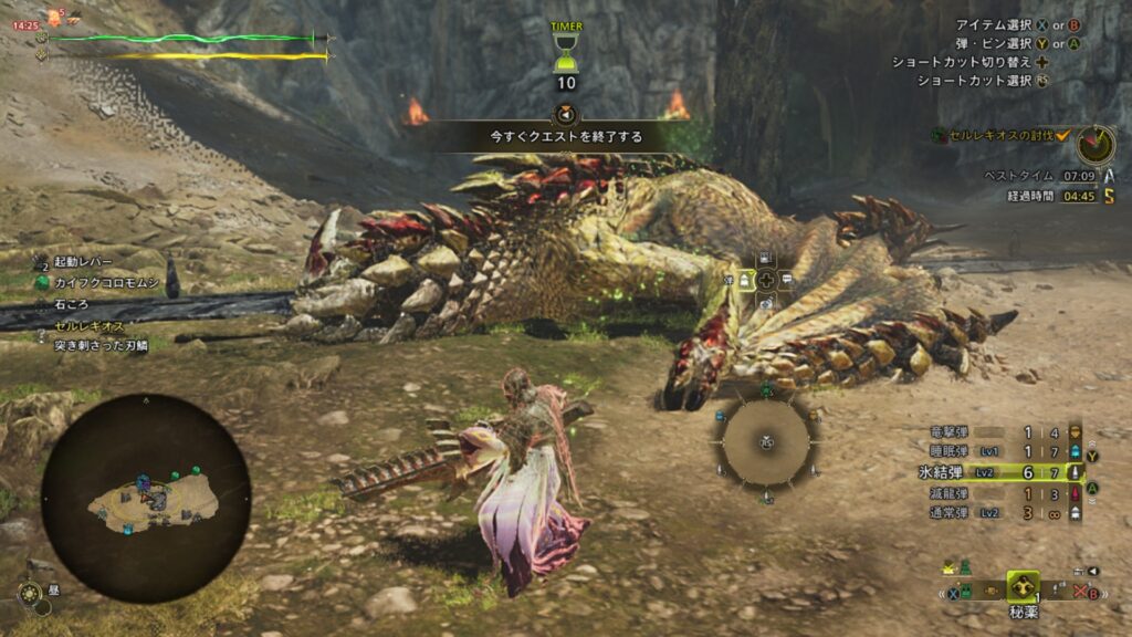 討伐完了4分45秒