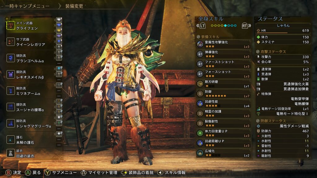 防御特盛の装備1